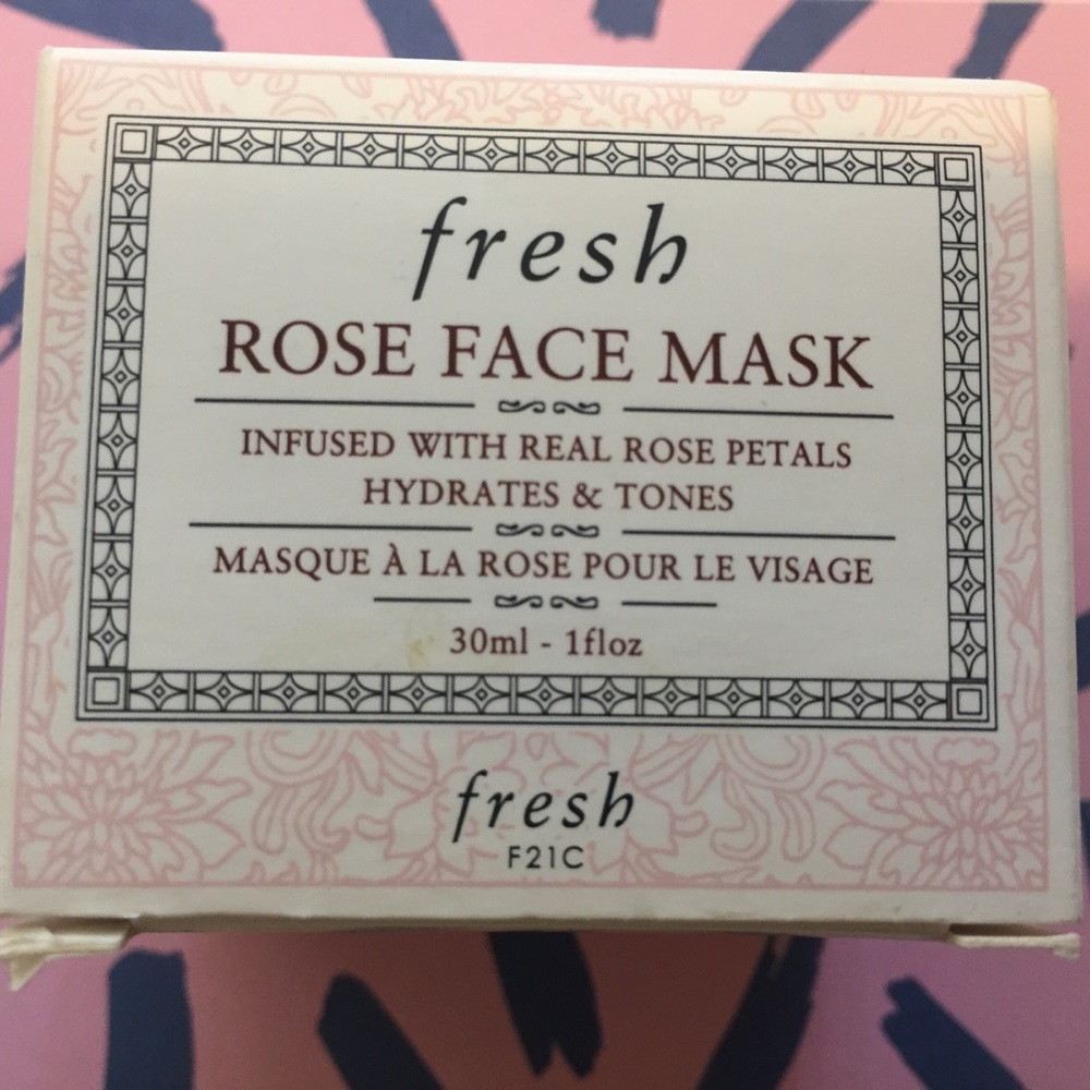 Fresh rose face mask hydrating & toning 1oz